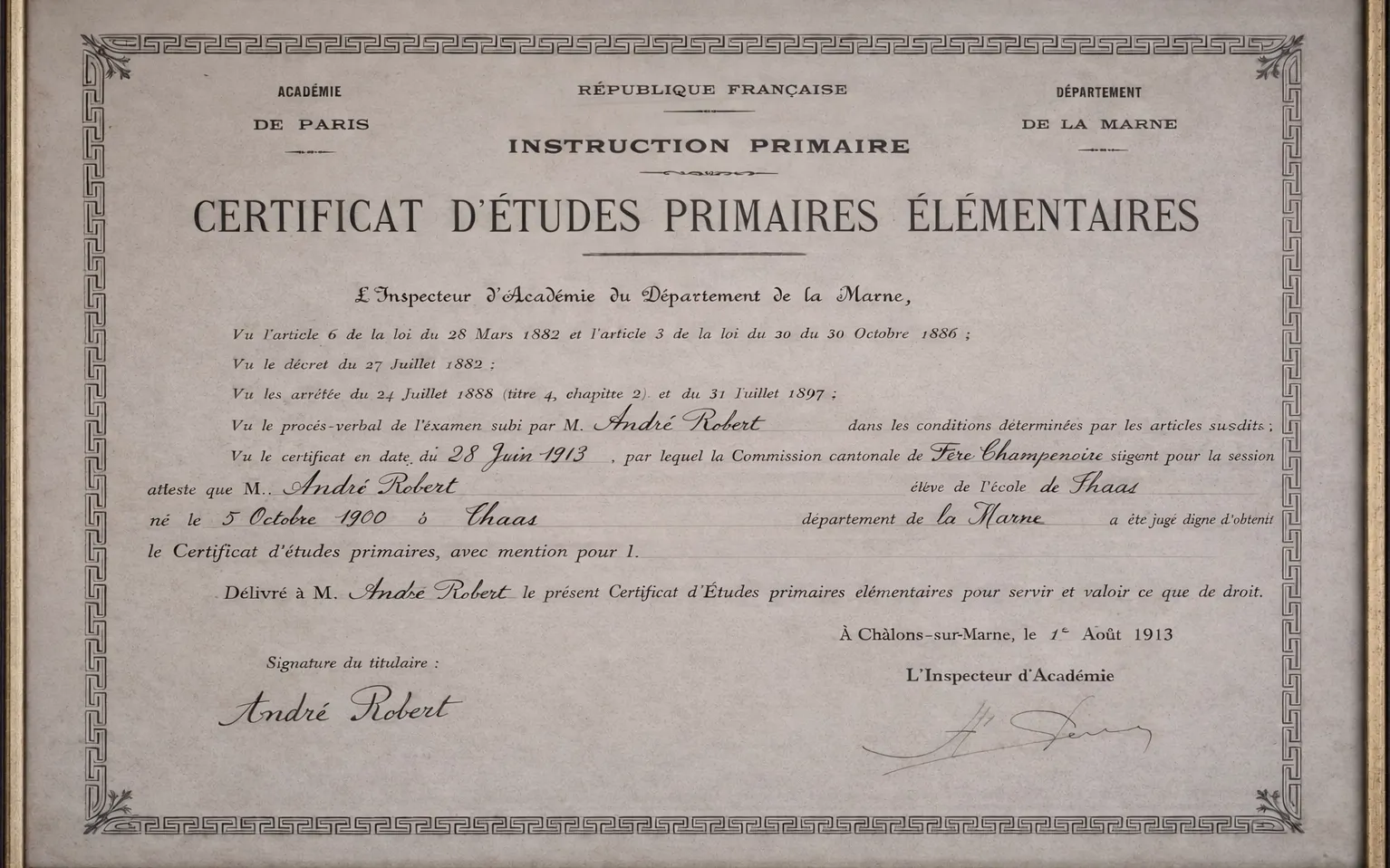 Certificat d'études